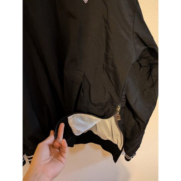 Vintage young guns black pull‎ over windbreaker Russell athletic size L nylon - Picture 4 of 7